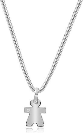 Pompeii3 Mens Steel Single Tone Woman 16.5mm Pendant Flexible Snake Chain 21 Necklace