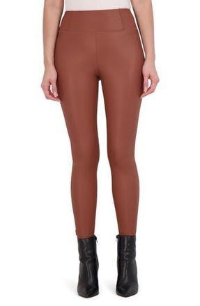 Ookie & Lala Faux Leather Leggings in Luggage at Nordstrom Rack, Size X-Large