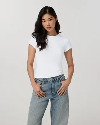 Vuori Clothing Everyday Cotton Stretch Fitted T-Shirt | White | XS, Size Extra Small