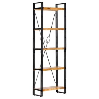 Berkfield Home 5-Tier Bookcase 60x30x180 cm Solid Mango Wood in Brown | Size: 60 x 30 x 180 cm