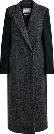 Essentiel Cappotto doppiopetto con maniche a contrasto - Grigio