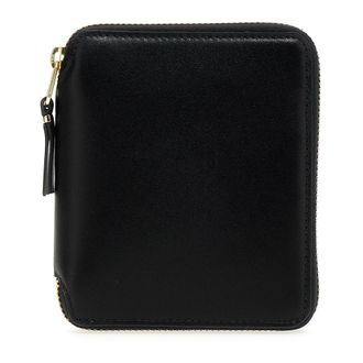 Comme Des Garçons Accessoires, Heren, Zwart, ONE Size, Leer, Check Print Wallet