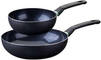 Fackelmann Ensemble De 2 Woks Fackelmann Brandao 20 Cm & 28 Cm Rev&ecirc;tement C&eacute;ramique