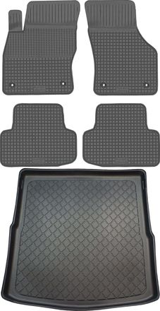 OEM Volkswagen Golf Vii Variant / Kombi De 09.2013 A 06.2020 Set - Alfombrillas De Goma Para Coche + Alfombrilla Para Maletero