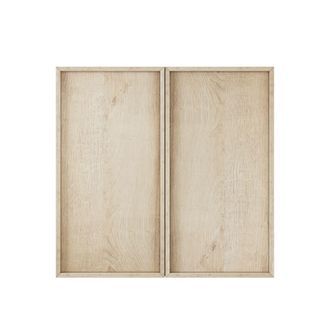Urban Meuble Armario de pared para ba&ntilde;o de roble con dos puertas sin tiradores