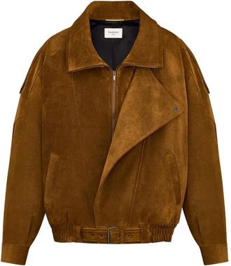 Saint Laurent Bomber Jacket In Split Leather