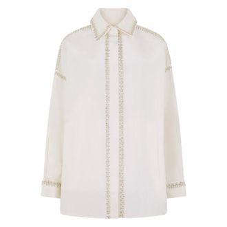 Valentino Garavani Dames, Blouses & Shirts, Wit, Maat: XS Zijde