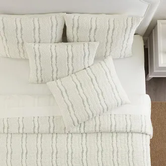 Ballard Designs Noemi Vine Stripe Quilt - Full/Queen - Ballard Designs