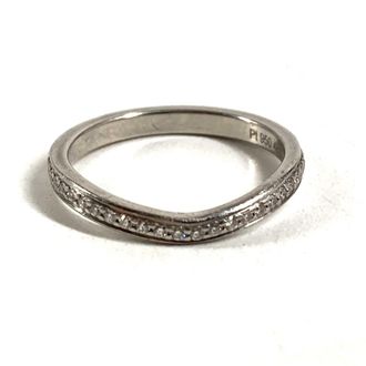 Cartier Silver Platinum 950 Band Ring (Pre-Owned)