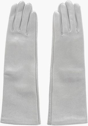 Alaia Metallic-Effect Leather Gloves size 7,5