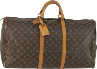 Louis Vuitton Pre-owned Weekend Bags, female, Brown, Size: ONE SIZE Pre-owned Vintage Monogram Canvas Keepall Travel Bag
