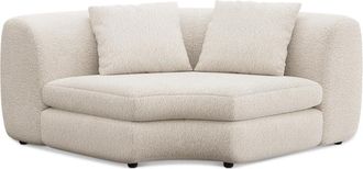 Castlery Fable Corner Sofa Customized, (Performance Boucle) Cream, Spill Resistant, Ultra Deep Seats for Sofas, Castlery Brand
