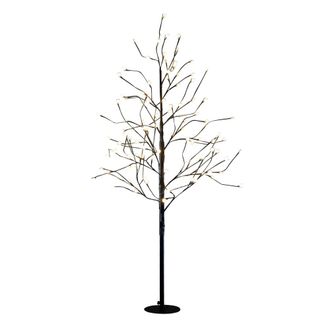 Luca Lighting &Aacute;rbol con 108 LED blanco cl&aacute;sico de metal negro Alt. 150