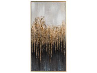 Schubiger M&ouml;bel Bild mit Rahmen Abstrakter Mysteri&ouml;ser Wald 1