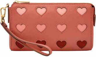 Fossil Womens Wristlet Accessory-Travel Wallet, Red, Small