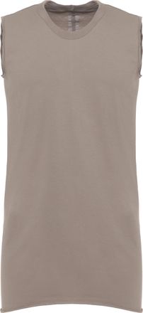 Rick Owens Grey Minimalist Sleeveless Cotton Tank Top