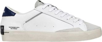 Crime London Distressed Sneaker - Heren - Sneakers - Wit - 41 EU - Katoen - Schoenen