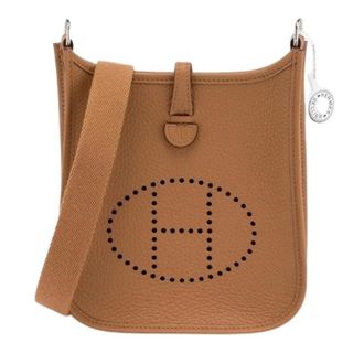 Herm&egrave;s Pre-owned Mini Evelyne 16 Schoudertas - Dames - Pre-owned - Bruin - Maat: ONE Size Wol