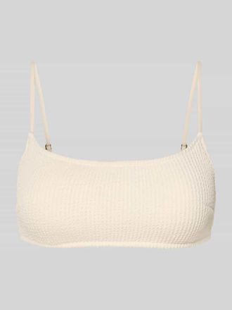 Neo Noir Neo Noir Bikini Oberteil mit Strukturmuster Modell SKIN SAND in Offwhite, Gr&ouml;&szlig;e XL