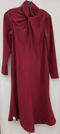 Teri Jon Long Sleeves Dress In Red