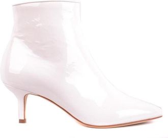 Polly Plume Glossy Leather Ankle Boots With Pointed Toe