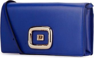 Roger Vivier Womens Shoulder Bag Blue Leather