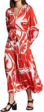 Suncoo Cindia Midi Dress In Red