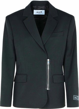 Msgm M. S.G. M. Black Polyester Blend Jacket