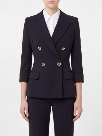 Elisabetta Franchi Blazer doppiopetto slim fit in cr&ecirc;pe con revers a lancia