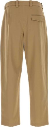 A.P.C. Mens Renato Trousers Beige Cotton Polyester Wool