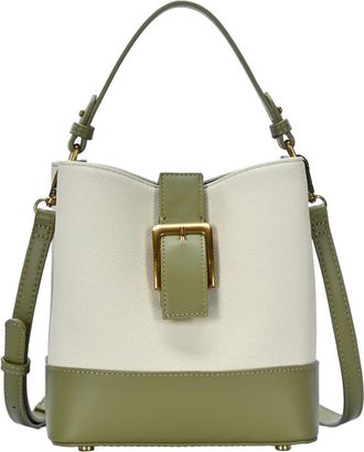 Rachel Zoe Canvas Buckle Bucket Bag in Moss at Nordstrom Rack