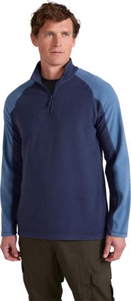 Mountain Warehouse Ashbourne Mens Fleece - Microfleece Sweater, Antipill Midlayer, Warm Top - Best for Spring Summer, Camping, Trekking, Hiking Blue L