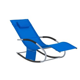 SoBuy Muebles de jardin mecedora silla tumbona de exterior reclinable
