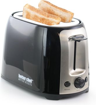 Better Chef Cool Touch Wide-Slot Toaster- Black
