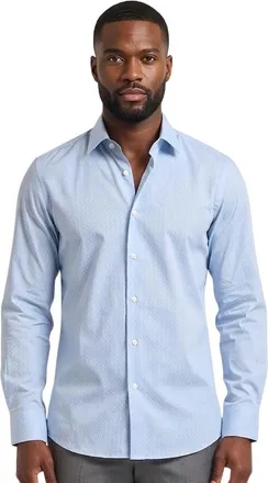 HUGO BOSS Sky Blue Printed Shirts