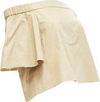 Tibi cotton off shoulder bell sleeves cropped top