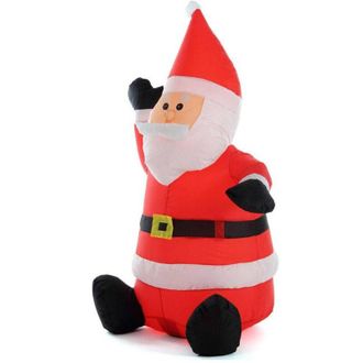 Trade Shop Trade Shop - Gonfiabile Babbo Natale Seduto Con Illuminazione Led Altezza 120 Cm Per Esterno