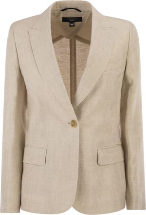 Max Mara Weekend Maxmara Wkdnalut Linen Canvas Blazer