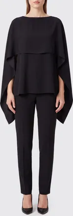 Alberta Ferretti Mantella lunga in raso con design asimmetrico