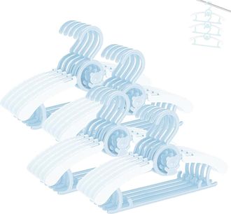 OEM Juego De 20 Perchas Antideslizantes Para Beb&eacute; (29-37 Cm), Extensibles, Para Pantalones, Apilables, Ideales Para Ni&ntilde;os