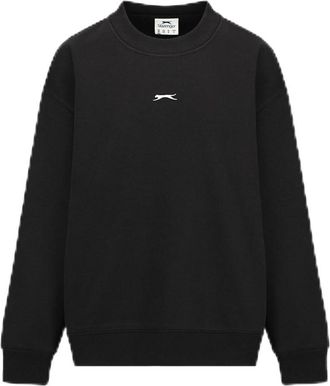 Slazenger Womens Crew Jumper Long Sleeve Black 14