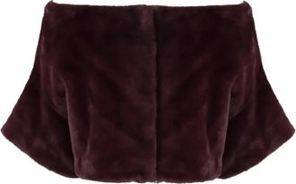 P.A.R.O.S.H. velvet cape - Red
