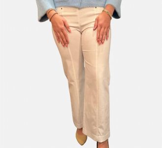 Elliott Lauren Wide Leg Crop Pants In White