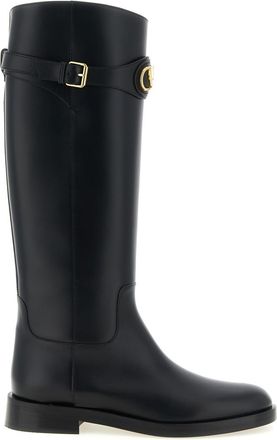 Valentino Garavani Black Solid Boots