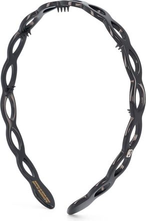 Alexandre de Paris Cutout Ultracomfort Acetate Headband in Black at Nordstrom