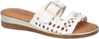 Bella Vita Bar-Italy Wedge Sandal in White Raffia at Nordstrom, Size 6.5
