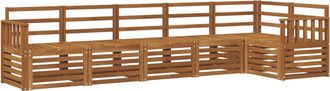 vidaXL Conjunto De Sof&aacute;s De Exterior 6 Uds. Natural Poli&eacute;ster Vidaxl