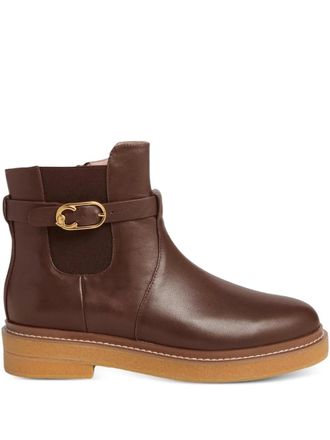 Coccinelle C-Saddle buckle-strap boots - Brown