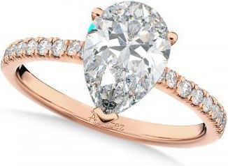 Allurez Pear Cut Diamond Engagement Ring 14K Rose Gold (2.21ct)