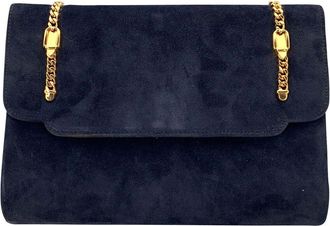 Gucci Blue Suede Clutch (Authentic Pre-Loved)